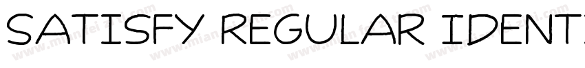 Satisfy Regular Identity H字体转换